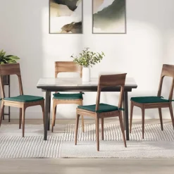 vidaXL Sittkuddar 4 pcs Mörkgrön 40 x 40 x 3 cm tyg