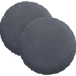 vidaXL Sittkuddar 2 pcs Mörkgrå Ø30 x 13 cm Sammet