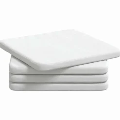 Outlet vidaXL Sittkuddar 4 pcs 40 x 40 x 3 cm tyg Vit