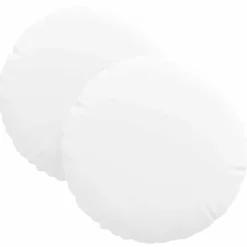 vidaXL Sittkuddar 2 pcs Vit Ø30 x 13 cm tyg