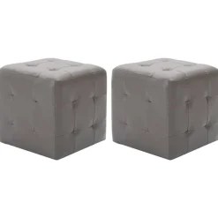 Sale vidaXL Sittpuff 2 st 30x30x30 cm konstläder Grå