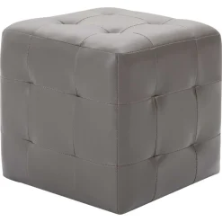 Sale vidaXL Sittpuff 2 st 30x30x30 cm konstläder Grå