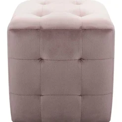 vidaXL Sittpuff 2 st rosa 30x30x30 cm sammetstyg