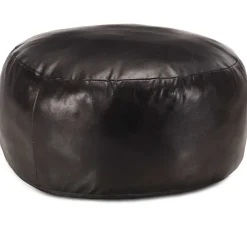 Sale vidaXL Sittpuff 60x30 cm äkta getskinn Svart
