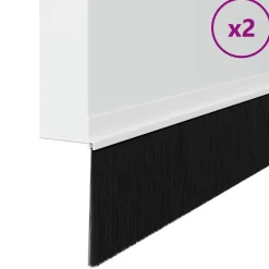 Online vidaXL Självhäftande dörrborstlist 2 pcs 100 cm Aluminiumlegering Vit