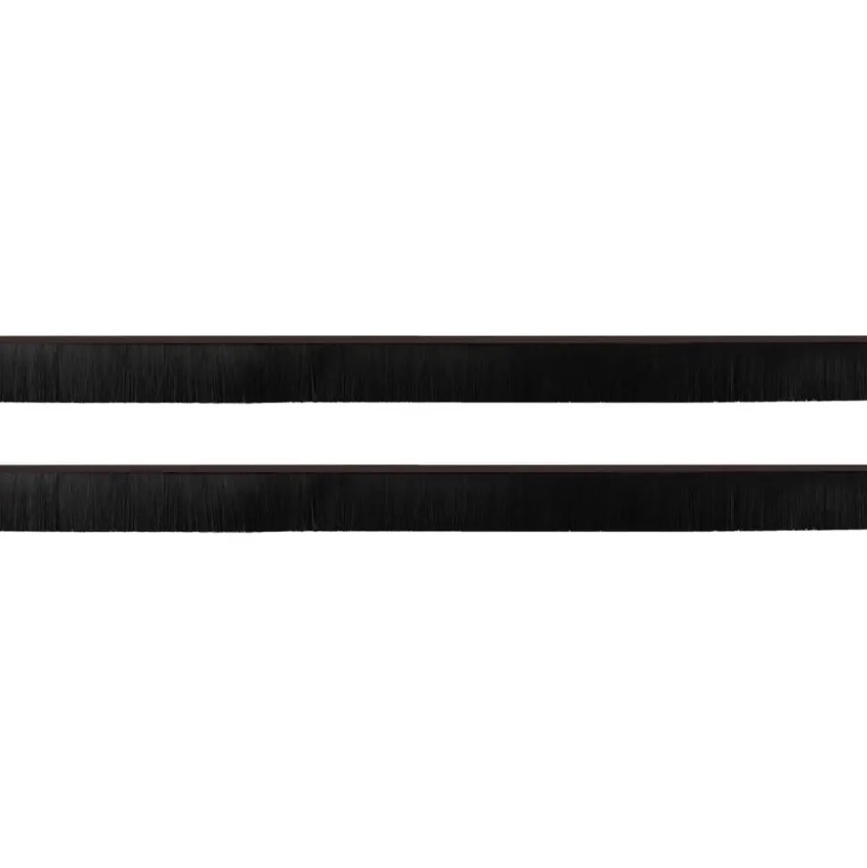 vidaXL Självhäftande dörrborstlist 2 pcs Brun 100 cm Aluminiumlegering