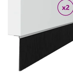 Sale vidaXL Självhäftande dörrborstlist 2 pcs 100 cm Silver