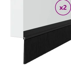 Sale vidaXL Självhäftande dörrborstlist 2 pcs 100 cm Svart