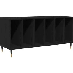 Discount vidaXL Skivskåp med hylla 100 x 38 x 48 cm Konstruerat trä Svart ek