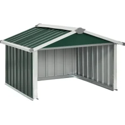 vidaXL Skjul för robotgräsklippare 92x97x63 cm galvaniserat stål Grön