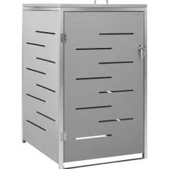 vidaXL Skjul till ett sopkärl 69x77,5x112,5 cm rostfritt stål