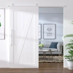 Outlet vidaXL Skjutdörrsbeslag 183 cm stål Vit