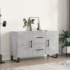 vidaXL Skänk betonggrå 100x36x60 cm konstruerat trä