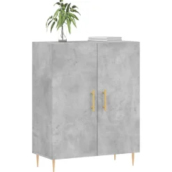 New vidaXL Skänk 69,5x34x90 cm konstruerat trä Betonggrå