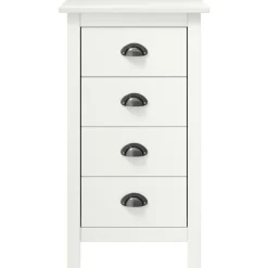 Hot vidaXL Skänk Hill 46x35x80 cm massiv furu Vit