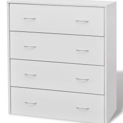 New vidaXL Skänk med 4 lådor 60x30,5x71 cm Vit