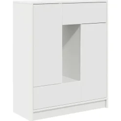 vidaXL Skänk med lådor och dörrar vit 73x31x90 cm