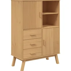 vidaXL Skänk OLDEN brun 85x43x125 cm massiv furu