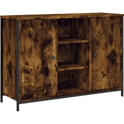 vidaXL Skänk rökfärgad ek 100x35x70 cm konstruerat trä