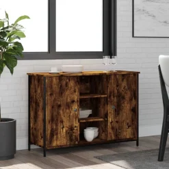 vidaXL Skänk rökfärgad ek 100x35x70 cm konstruerat trä