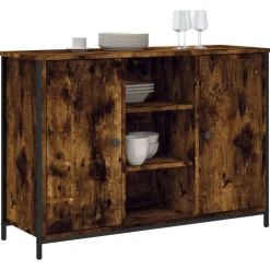 vidaXL Skänk rökfärgad ek 100x35x70 cm konstruerat trä