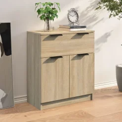 Hot vidaXL Skänk sonoma-ek 60x30x70 cm konstruerat trä Sonoma ek