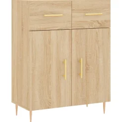 vidaXL Skänk sonoma-ek 69,5x34x90 cm konstruerat trä