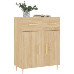 vidaXL Skänk sonoma-ek 69,5x34x90 cm konstruerat trä
