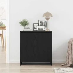 Outlet vidaXL Skänk 70x41x75 cm konstruerat trä Svart ek