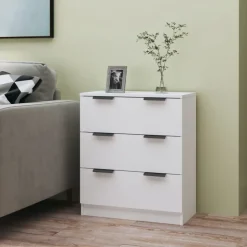 vidaXL Skänk vit 60x30x70 cm konstruerat trä