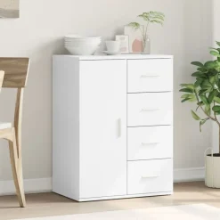 Outlet vidaXL Skänk 59x39x80 cm konstruerat trä Vit