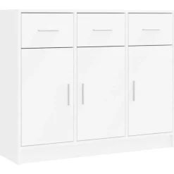 Outlet vidaXL Skänk 91x28x75 cm konstruerat trä Vit