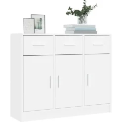 Outlet vidaXL Skänk 91x28x75 cm konstruerat trä Vit
