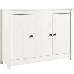 vidaXL Skänk 100x35x74 cm massiv furu Vit