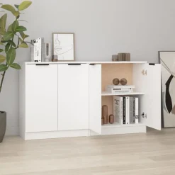 Clearance vidaXL Skänkar 2 st 60x30x70 cm konstruerat trä Vit