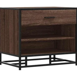 Outlet vidaXL Skobänk 60x40x53,5 cm konstruerat trä och metall brun ek