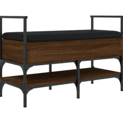 Clearance vidaXL Skobänk 85,5x42x57,5 cm konstruerat trä brun ek