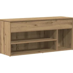 vidaXL Skobänk hantverksmässig ek 102x30,5x45 cm konstruerat trä