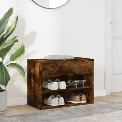 Sale vidaXL Skobänk 60x30x45 cm konstruerat trä Rökfärgad ek