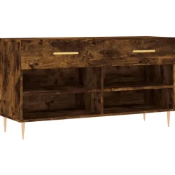 Online vidaXL Skobänk 102x35x55 cm konstruerat trä Rökfärgad ek