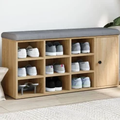 New vidaXL Skobänk sonoma-ek 102x32x50 cm konstruerat trä Sonoma ek