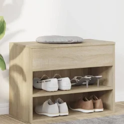 Discount vidaXL Skobänk sonoma-ek 60x30x45 cm konstruerat trä Sonoma ek