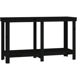 Online vidaXL Skobänk 140x50x80 cm massiv furu Svart