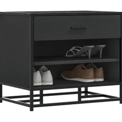 Online vidaXL Skobänk 60x40x53,5 cm konstruerat trä och metall Svart