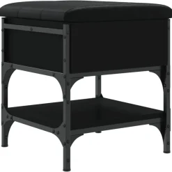 Discount vidaXL Skobänk 42x42x45 cm konstruerat trä Svart