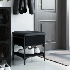 Discount vidaXL Skobänk 42x42x45 cm konstruerat trä Svart