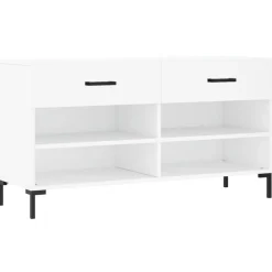 Online vidaXL Skobänk 102x35x55 cm konstruerat trä Vit