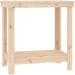 Outlet vidaXL Skobänk 80x50x80 cm massiv furu Naturfärg