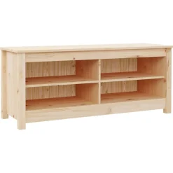 vidaXL Skobänk 110x38x45,5 cm massiv furu