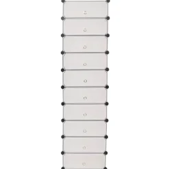 Clearance vidaXL Skoförvaring med 10 fack Vit